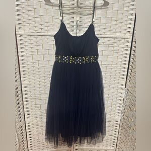 Needle and Thread‎ Tulle Ballet type formal dress. Size 10 navy blue rhinestones